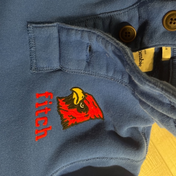 Abercrombie Fitch kids boys fleece hoodie sweatshirt blue size Small - Picture 2 of 6